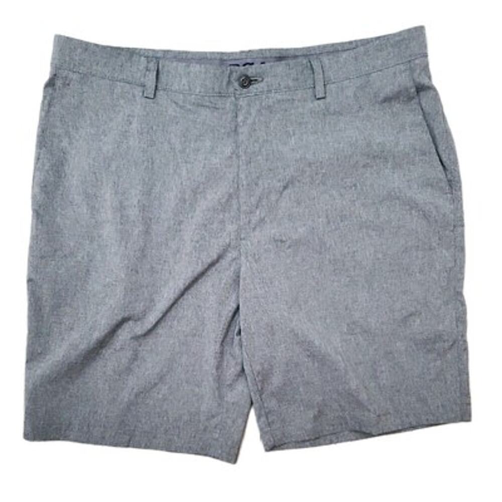 PGA Tour Golf Mens Gray Flat Front Light Shorts Size 38 Vented Front Pockets